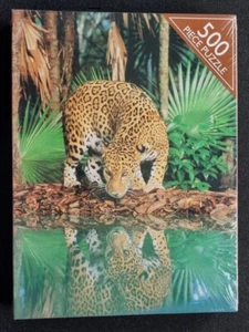 Jaguar Reflected In Pond Jigsaw Puzzle 500 Pieces New And Wrapped - Picture 1 of 1