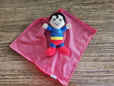 Manta de seguridad de felpa Superman Edredón Lovey DC Super Friends rojo azul bebé Foto 1 de 4