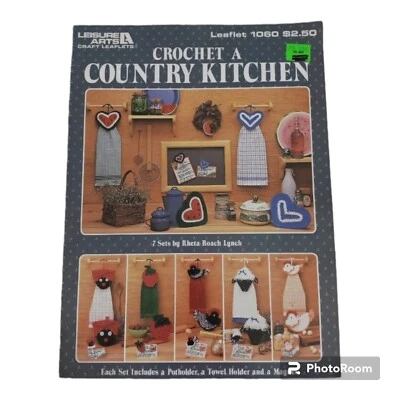 Leisure Arts Crochet a Country Kitchen Leaflet 1060 1986 Hobbies Crafts Granny  - Image 1 of 4
