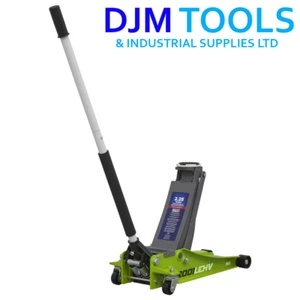 Sealey 2001LEHV Trolley Jack 2.25tonne Low Entry Rocket Lift Hi-Vis Green - Picture 1 of 6