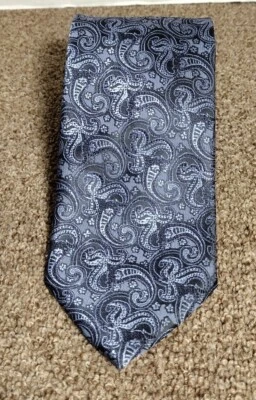 Corbata de poliéster Harve Benard 60"X 3,5" W azul/púrpura Foto 1 de 4