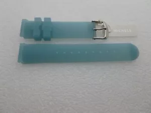 Genuine Michele 20mm Blue Silicone Watch Band Strap NEW (no pin included ) - Picture 1 of 4