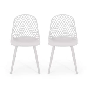 Christopher Knight Home Delora Outdoor Dining Chair (Set of 2) White - Picture 1 of 5