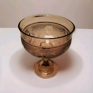 Vintage Tiara Indiana Glass Amethyst Plum Footed Candy Bowl Compote - Rare Find - Picture 1 of 2