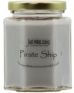 Pirate Ship Candle New Hexagon Jar by Just Makes Scents - Picture 1 of 3
