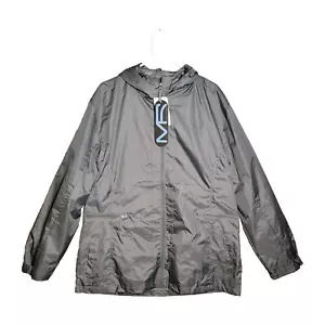 Giacca antipioggia con cappuccio Mack Russo Wind Breaker 2XL grigia nuova con etichetta full zip cappotto da trekking - Foto 1 di 11