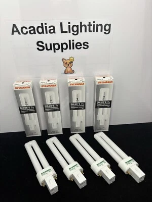 ⚡️4-pack⚡️SYLVANIA Dulux S 7W Compact Fluorescent Bulb 21274 🐕 - Image 1 of 4