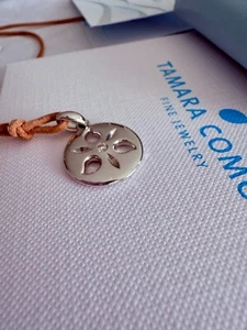 Tamara Comolli Sanddollar Weißgold NP 2200, mit Lederkette - Bild 1 von 5