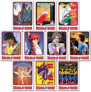 Rolling Stones Trading Cards 6-Pack Stickers Tattoos Guitar Picks Glitter Foil - Picture 1 of 5