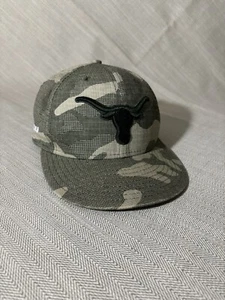 RARE Era 59Fifty Texas Longhorns Fitted Cap Hat Size 7 1/4 Camo With Green Logo - Picture 1 of 5