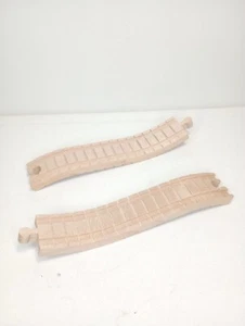 Vtg Clickety Clack ASCENDING TRACK LOT x2 Thomas & Friends Wooden Railway Train - Picture 1 of 4