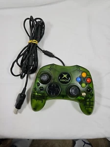 Controller originale Xbox OEM S Type Clear Halo Green con cavo staccabile - TESTATO - Foto 1 di 5