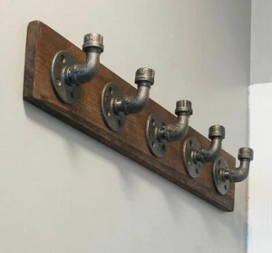 Coat Pipe Hooks - High Quality Industrail Style Vintage Look (Without Wood) - Picture 1 of 2