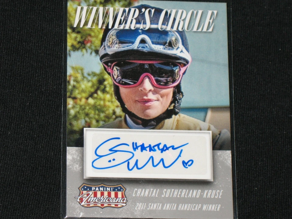 CHANTAL SUTHERLAND-KRUSE  2015 AMERICANA  winners circle  AUTOGRAPH CARD - Image 1 of 1