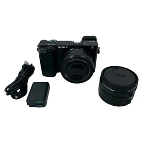 Sony a6100 Mirrorless Camera with 16-50mm f/3.5-5.6 Lens + Battery - Picture 1 of 12