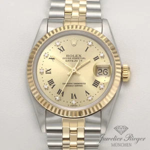 Rolex Medium Datejust Stahl Gelbgold 750 Diamanten Automatik Gold Stahl - Bild 1 von 1
