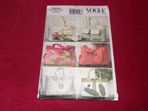 🌺 VOGUE #V8214 - BEAUTIFUL ( 6 STYLE ) TOTE - HANDBAG - PURSE PATTERN OZ FF - Picture 1 of 2