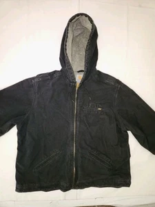 Carhartt schwarze Jacke Sherpa gefüttert Kapuze Gr. 50"×25" 2XL (20) WJ141 BLK EUC - Bild 1 von 24