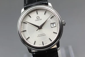 Reloj automático para hombre Exc+5 OMEGA Prestige cronómetro 168.105 plateado 35 mm JAPÓN - Imagen 1 de 19