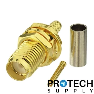 L-com BAC503 SMA Stecker Stecker 50Ohm Panel Mount Crimp NEU mit GARANTIE - Bild 1 von 6