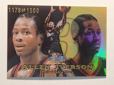 1998-99 Flair Showcase - Row 1 Allen Iverson #6 1179/1500 - Image 1 of 3
