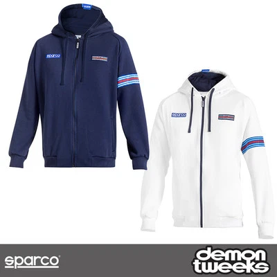 Толстовка с капюшоном Sparco Martini Racing - на молнии, классический брендинг для автоспорта - Изображение 1 из 4