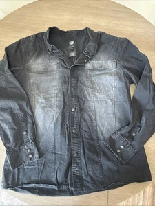 Harley-Davidson RN 103819 Men's Button Front Long Sleeve Black Shirt X-Large - Picture 1 of 4