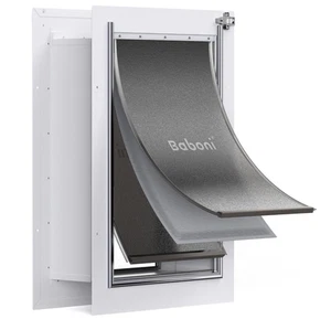 Baboni 3-Flap Large Pet Door for Wall | Steel Frame, Aluminum Lock | Used - Picture 1 of 5