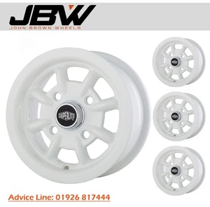 5"x10" JBW Superlite Classic Mini OLD ENGLISH WHITE LIP Alufelgen x1 - Bild 1 von 2