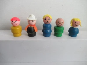 Vintage Fisher Price Wooden People - Picture 1 of 1