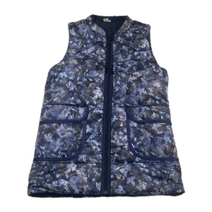 Ivivva By Lululemon Vest Full Zip Blue Abstract Girls Size 14 - Picture 1 of 11