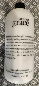 Philosophy SUMMER GRACE Firming Body Emulsion Lotion 32 Oz UNSEALED 1" Missing - Picture 1 of 2