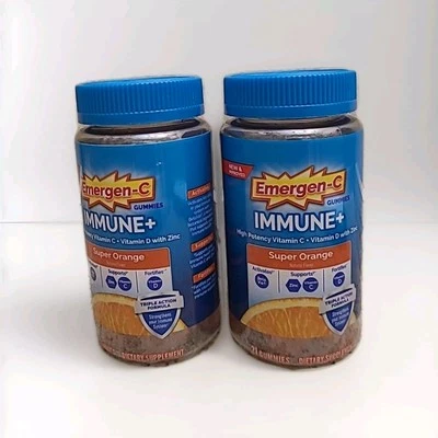 Gomitas Emergen-C Immune Plus con Vitamina D Sabor Súper Naranja 21 unidades #0100 Foto 1 de 4