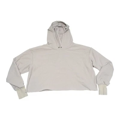 Moletom com capuz Free People Movement feminino cropped creme tamanho grande tamanho grande - Imagem 1 de 4