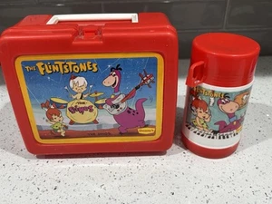 Denny's The Flintstones Brotdose & Thermoskanne komplett Dinos Band Hanna Barbera - Bild 1 von 7