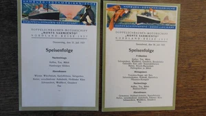 2 x AK mit Speisekarte Doppelschrauben Motorschiff Monte Sarmiento 1927 - Bild 1 von 7