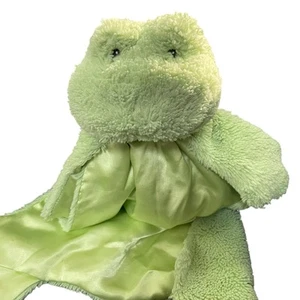 Baby Gund Lovey Frog Huggybuddy Security Blanket Satin Plush Stuffed 16" Nursery - Picture 1 of 12