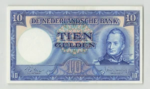 NETHERLANDS 10 Gulden 1949, P-83, Superb Original a/UNC About UNC, Rare. S2 - Picture 1 of 2