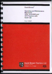 David Brown 1210, 1210 4WD & 1212 Tractor with Quiet Cab Operator Manual Book - Picture 1 of 1