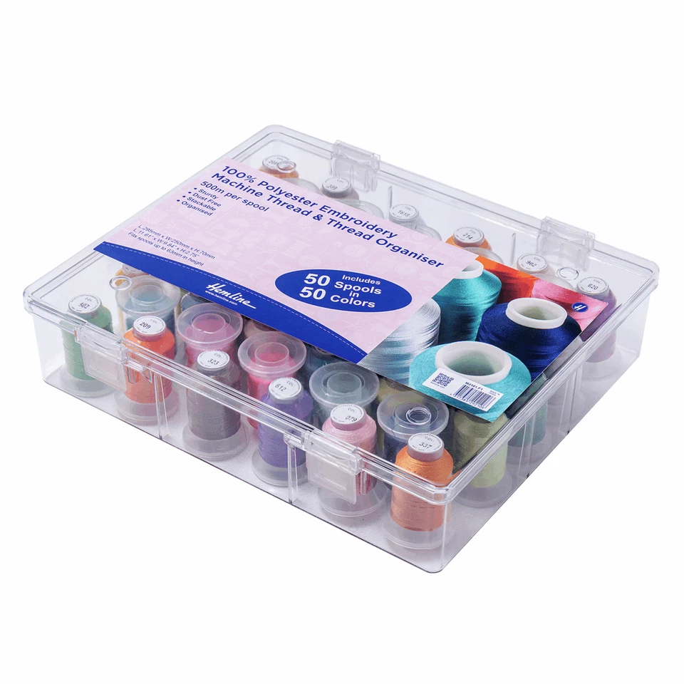 Thread Box and Storage Organiser: Filled: Polyester Machine Embroidery Thread - Image 1 of 2
