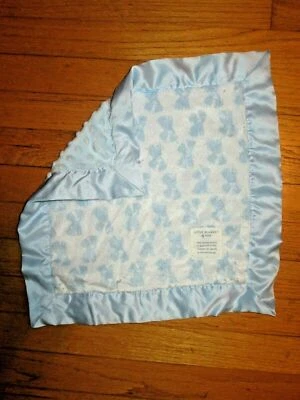 Child of Mine/Carter's "Little Blanket of Mine" Blue Puppy Dog Minky Satin - Image 1 of 4