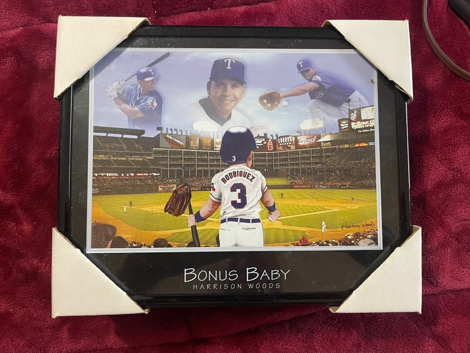Vintage Alex Rodriguez Harrison Woods 8X10 Framed Print 2002  Texas Rangers - Image 1 of 1
