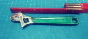 Vintage Diamond 6" Adjustable Wrench D76P S-6 Green Crystal Grip Made in USA - Picture 1 of 11