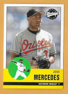 JOSE MERCEDES BALTIMORE ORIOLES #72 - UPPER DECK VINTAGE NM-MT 2001 - Image 1 of 2