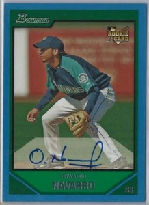 Oswaldo Navarro RC 2007 Bowman Prospects #224 Blue Autograph #d 303/500 Mariners - Picture 1 of 1