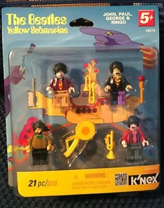 The Beatles K'nex Yellow Submarine -John Paul George & Ringo 21 Piece Figure Set