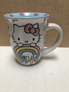 Exklusive Sanrio Hello Kitty Keramik Kaffee Tee Becher Regenbogen 16 Unzen - Bild 1 von 6