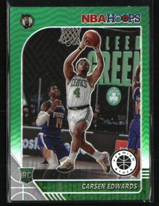 Carsen Edwards 2019 Hoops Premium Stock Green Prizm #227 RC Basketball Card