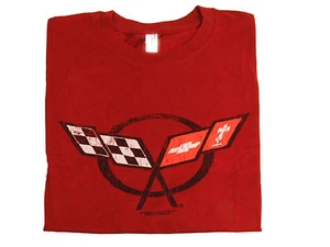 Camiseta Corvette C5 Emblema Envejecido Rojo Pequeño - Imagen 1 de 1