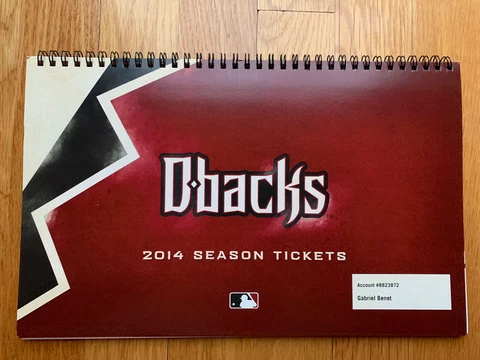 2014 Arizona Diamondbacks Full Ticket Stub Opening Day- Pick One Cover